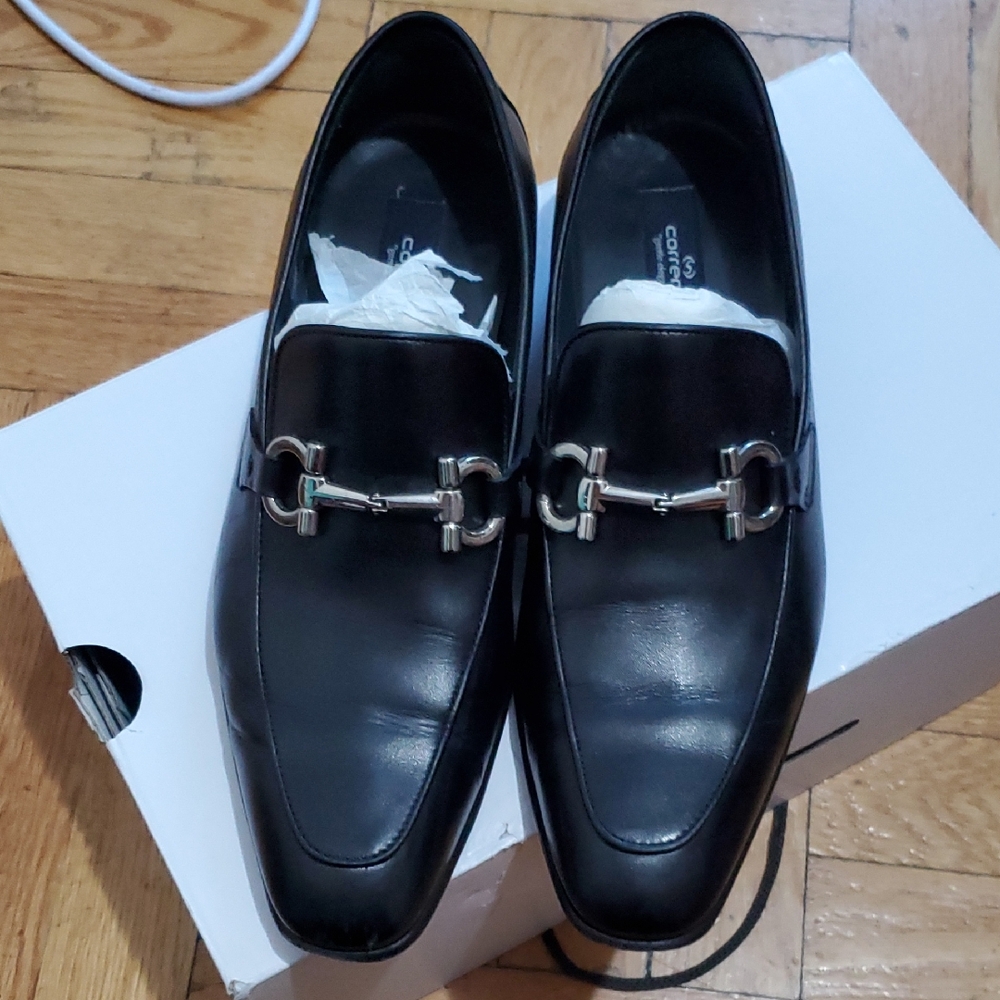 Italian Classic Black Leather Slip-On Loafers